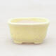 Ceramic bonsai bowl 3 x 2.5 x 2 cm, color yellow - 1/3