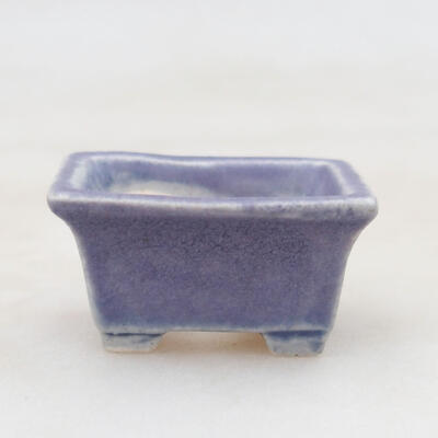 Ceramic bonsai bowl 3 x 2 x 1.5 cm, color purple - 1