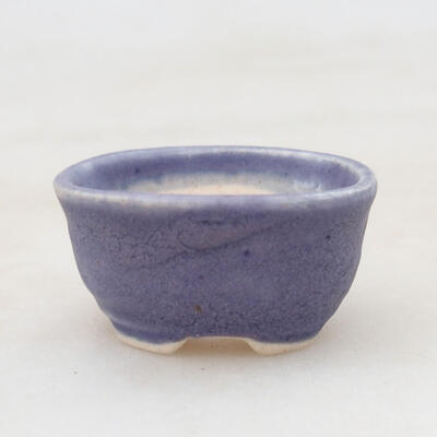 Ceramic bonsai bowl 3 x 2.5 x 1.5 cm, color purple - 1