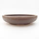 Ceramic bonsai bowl 26 x 26 x 6 cm, color brown - 1/3