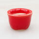 Ceramic bonsai bowl 2 x 2 x 1.5 cm, color red - 1/3