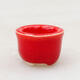 Ceramic bonsai bowl 2 x 2 x 1.5 cm, color red - 1/3