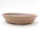 Ceramic bonsai bowl 18.5 x 18.5 x 4 cm, brown color - 1/3