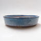 Ceramic bonsai bowl 15.5 x 15.5 x 4 cm, color blue - 1/3