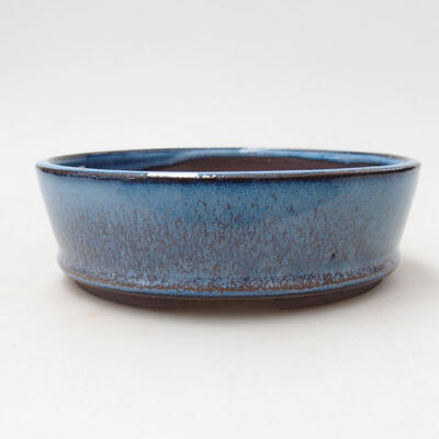 Ceramic bonsai bowl 14.5 x 14.5 x 4.5 cm, color blue - 1