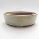 Ceramic bonsai bowl 15.5 x 15.5 x 5 cm, beige color - 1/3