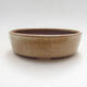 Ceramic bonsai bowl 15 x 15 x 4.5 cm, beige color - 1/3