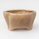 Ceramic bonsai bowl 7.5 x 7 x 3 cm, color brown - 1/3