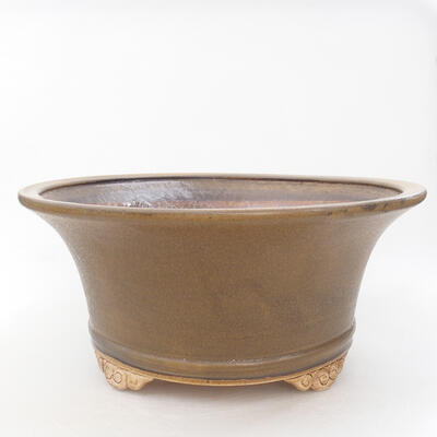 Ceramic bonsai bowl 32 x 32 x 14 cm, color brown - 1