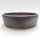 Ceramic bonsai bowl 14 x 14 x 4 cm, color brown - 1/3
