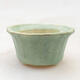 Ceramic bonsai bowl 5 x 5 x 3 cm, color green - 1/3