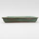 Ceramic bonsai bowl 15,5 x 12,5 x 2 cm, color green - 1/4