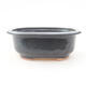 Ceramic bonsai bowl 14 x 11 x 5 cm, gray color - 1/3