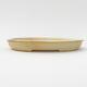 Ceramic bonsai bowl 17,5 x 13,5 x 2 cm, yellow color - 1/4