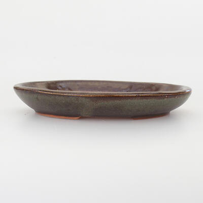 Ceramic bonsai bowl 15.5 x 10.5 x 2.5 cm, color brown - 1