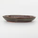 Ceramic bonsai bowl 15.5 x 10.5 x 2.5 cm, color brown - 1/3