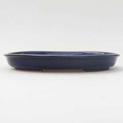 Ceramic bonsai bowl 17,5 x 13,5 x 2 cm, color blue - 1