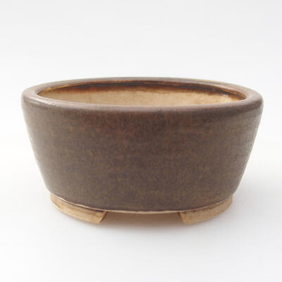 Ceramic bonsai bowl 7.5 x 7 x 3.5 cm, color brown - 1