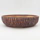 Ceramic bonsai bowl 34 x 34 x 8.5 cm, color cracked - 1/4