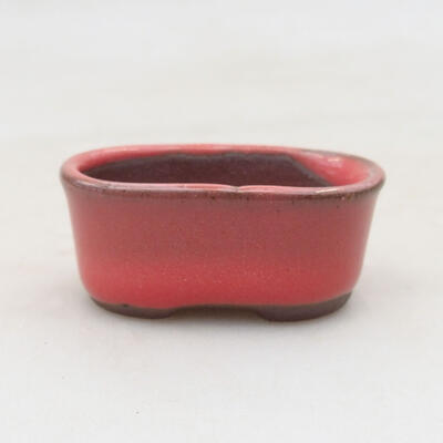 Ceramic bonsai bowl 4.5 x 2.5 x 2 cm, color red - 1