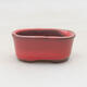 Ceramic bonsai bowl 4.5 x 2.5 x 2 cm, color red - 1/3