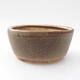 Ceramic bonsai bowl 7.5 x 7 x 3.5 cm, color green-brown - 1/3