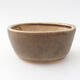 Ceramic bonsai bowl 7.5 x 7 x 3.5 cm, color brownish green - 1/3