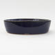 Ceramic bonsai bowl 16 x 11 x 4 cm, color blue - 1/4