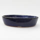 Ceramic bonsai bowl 18 x 13 x 4 cm, color blue - 1/4