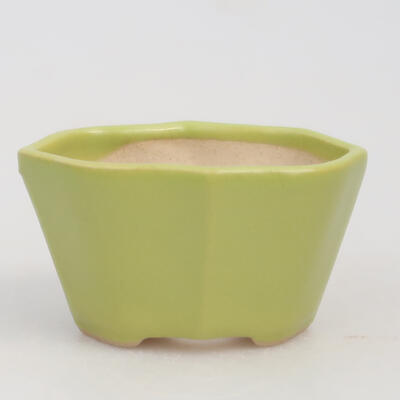 Ceramic bonsai bowl 4.5 x 3 x 2.5 cm, color green - 1