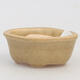 Ceramic bonsai bowl 5 x 4 x 2 cm, color beige - 1/3
