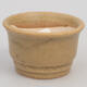 Ceramic bonsai bowl 4 x 4 x 2.5 cm, color beige - 1/3