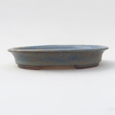 Ceramic bonsai bowl 12.5 x 11 x 2 cm, color blue - 1