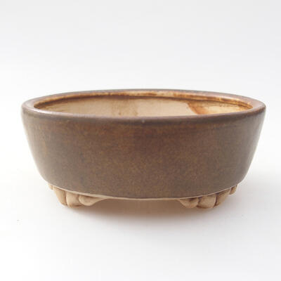Ceramic bonsai bowl 9 x 8 x 3.5 cm, color brown - 1