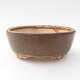 Ceramic bonsai bowl 9 x 8 x 3.5 cm, color brown - 1/3