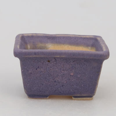 Ceramic bonsai bowl 4 x 3 x 2 cm, color purple - 1