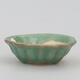 Ceramic bonsai bowl 5 x 5 x 2 cm, color green - 1/3