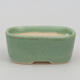 Ceramic bonsai bowl 4 x 3.5 x 1.5 cm, color green - 1/3