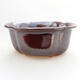Ceramic bonsai bowl 13 x 11 x 5.5 cm, brown color - 1/3