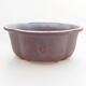 Ceramic bonsai bowl 13 x 11 x 5.5 cm, metal color - 1/3