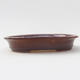 Ceramic bonsai bowl 12.5 x 10 x 2 cm, brown color - 1/4