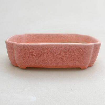 Ceramic bonsai bowl 15.5 x 11 x 4 cm, color pink - 1