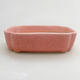Ceramic bonsai bowl 15.5 x 11 x 4 cm, color pink - 1/3