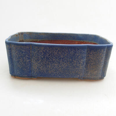 Ceramic bonsai bowl 20.5 x 17 x 7 cm, color blue - 1