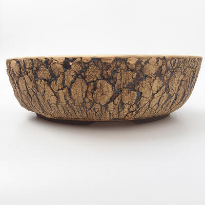 Ceramic bonsai bowl 29 x 29 x 8.5 cm, color cracked - 1