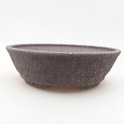 Ceramic bonsai bowl 20.5 x 20.5 x 6 cm, gray color - 1