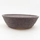 Ceramic bonsai bowl 20.5 x 20.5 x 6 cm, gray color - 1/3