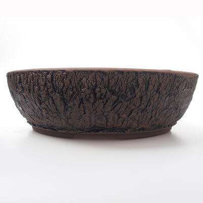 Ceramic bonsai bowl 29 x 29 x 9 cm, color cracked - 1