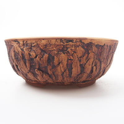 Ceramic bonsai bowl 18.5 x 18.5 x 7 cm, color cracked - 1