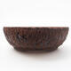 Ceramic bonsai bowl 19 x 19 x 7 cm, color cracked - 1/3